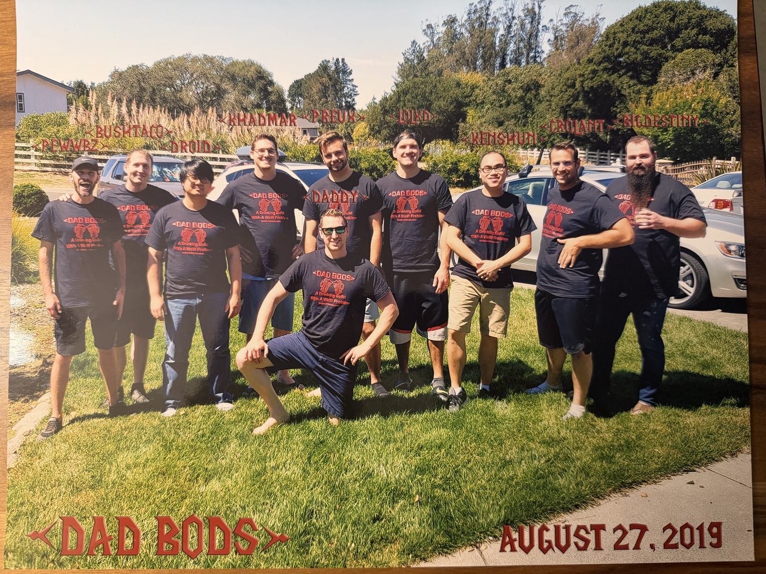 Original Dad Bods group photo from 2019