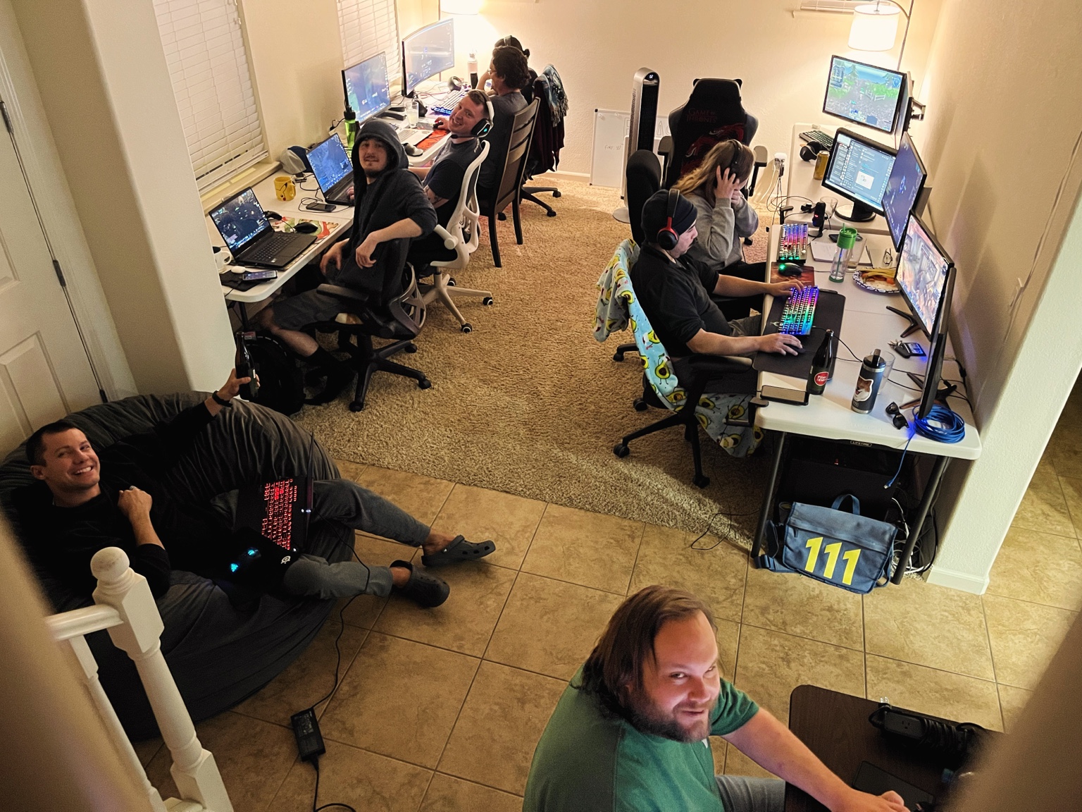 Dad Bods LAN party in progress