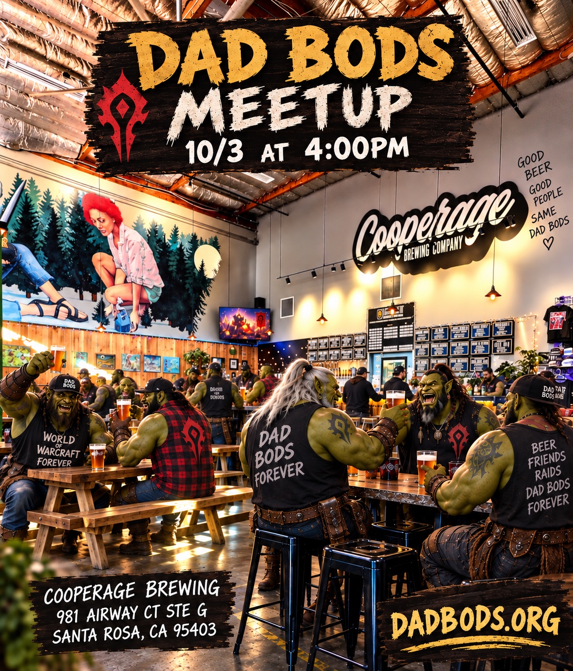 Dad Bods Brewery Meetup at Cooperage Brewing Company, October 3 at 4 PM