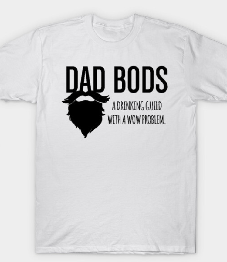 Original Dad Bods Logo - Black Lettering T-Shirt